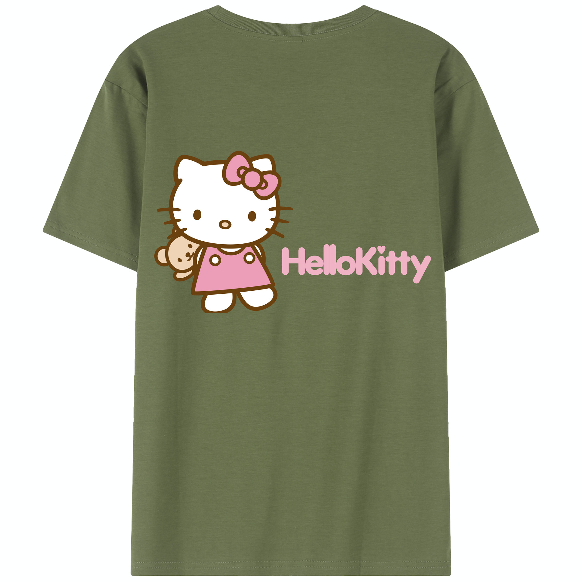 （画像用） Hello Kitty ハローキティ 綿100％半袖Tシャツ（背面プリント）